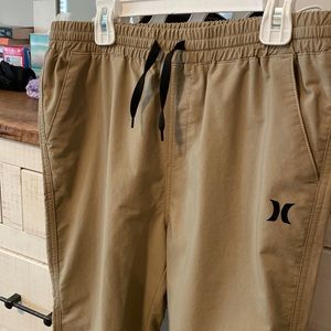Hurley boys XL khaki joggers